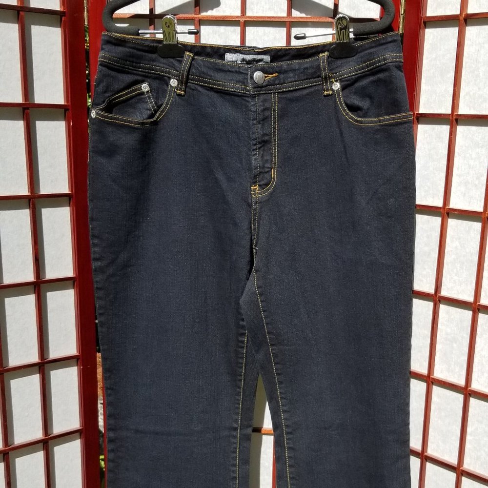 Chico's Jean Platinum Collection Dark Wash Size 2 Reg